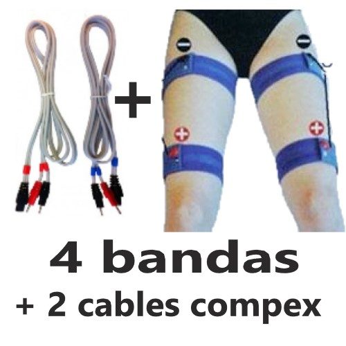 bandas elasticas para piernas con cables para compex